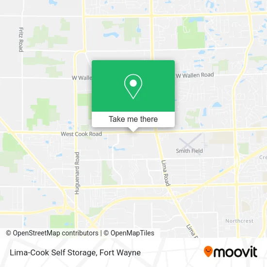 Lima-Cook Self Storage map