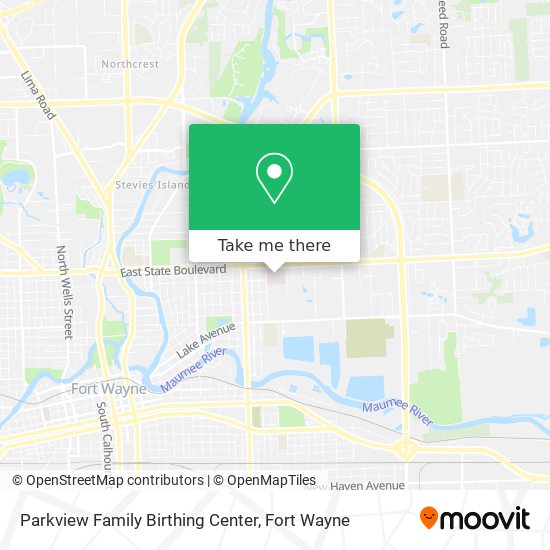 Parkview Family Birthing Center map