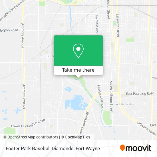 Foster Park Baseball Diamonds map