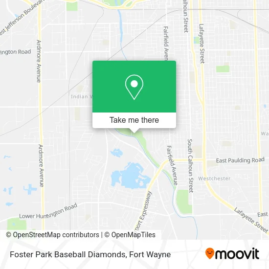 Foster Park Baseball Diamonds map