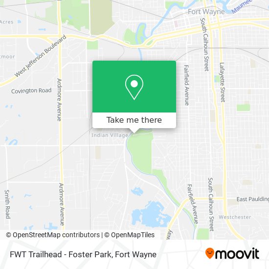 FWT Trailhead - Foster Park map