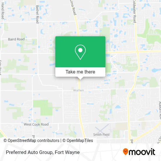 Preferred Auto Group map