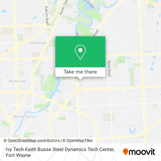 Ivy Tech Keith Busse Steel Dynamics Tech Center map