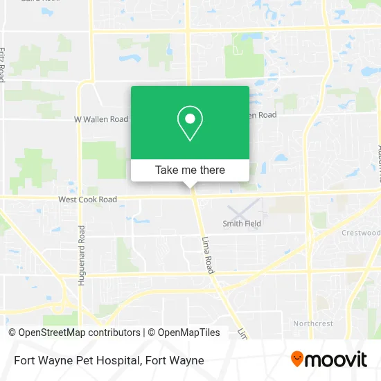 Fort Wayne Pet Hospital map