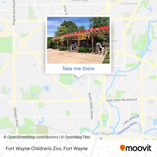 Fort Wayne Children's Zoo map