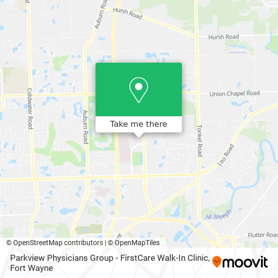 Mapa de Parkview Physicians Group - FirstCare Walk-In Clinic