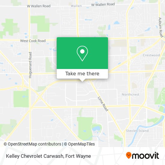 Kelley Chevrolet Carwash map