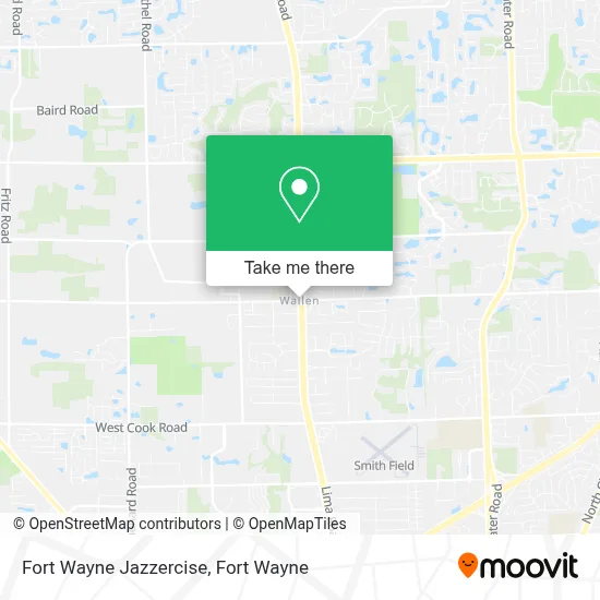 Fort Wayne Jazzercise map