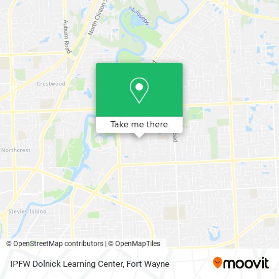 Mapa de IPFW Dolnick Learning Center