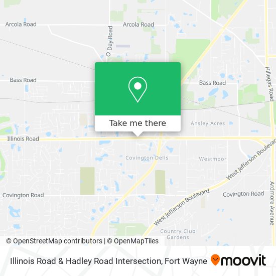 Illinois Road & Hadley Road Intersection map