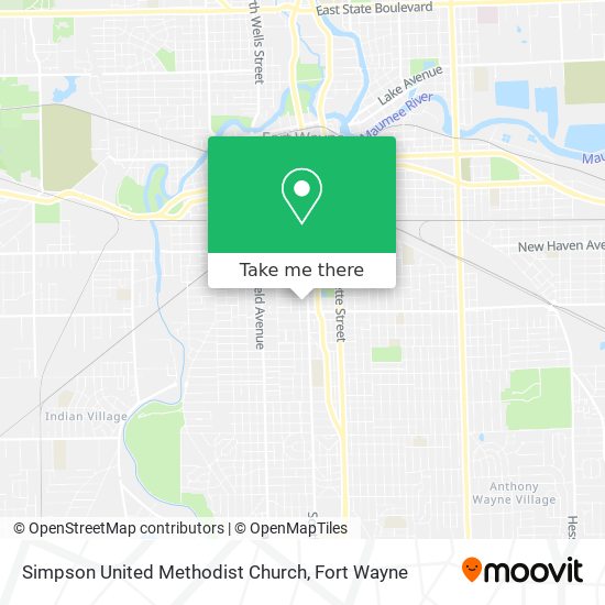 Simpson United Methodist Church map