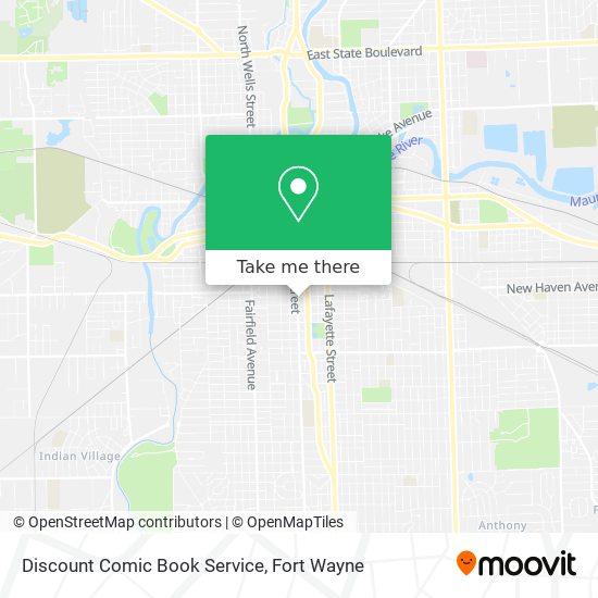Mapa de Discount Comic Book Service