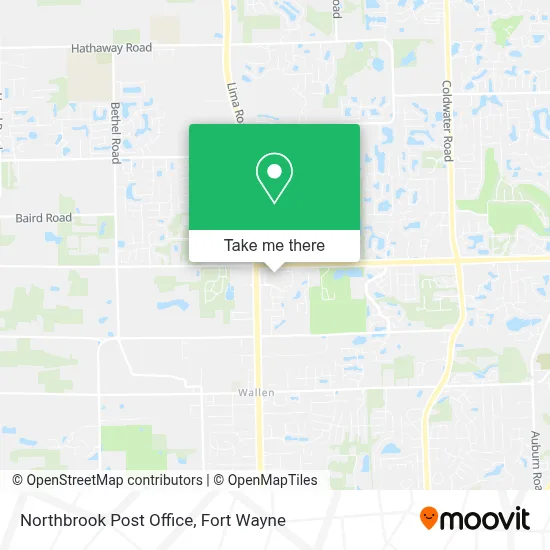 Northbrook Post Office map