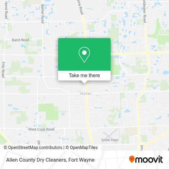 Allen County Dry Cleaners map