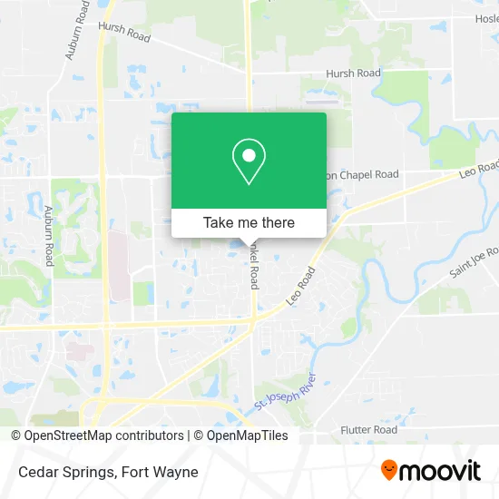Cedar Springs map