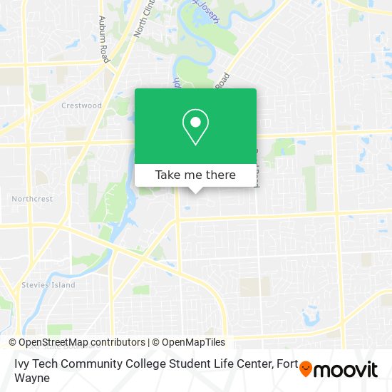 Mapa de Ivy Tech Community College Student Life Center