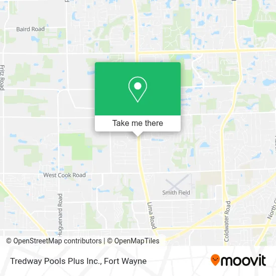 Tredway Pools Plus Inc. map