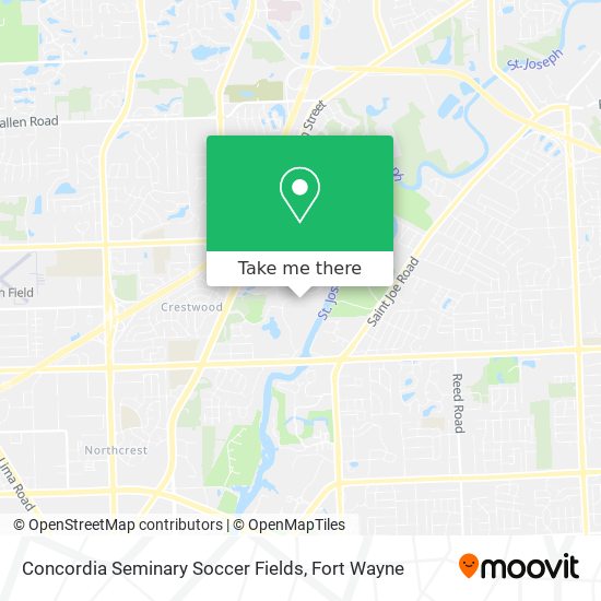 Concordia Seminary Soccer Fields map