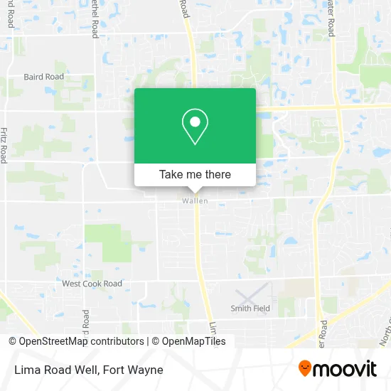 Lima Road Well map