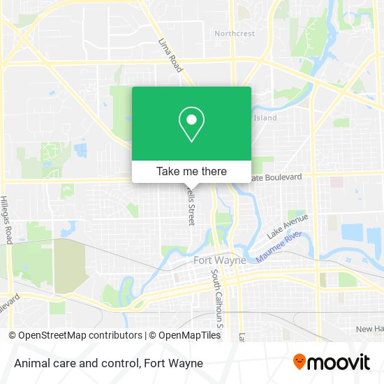 Mapa de Animal care and control