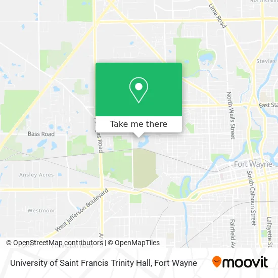 Mapa de University of Saint Francis Trinity Hall