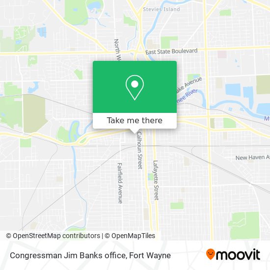 Mapa de Congressman Jim Banks office