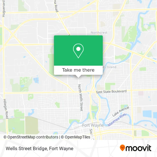 Mapa de Wells Street Bridge