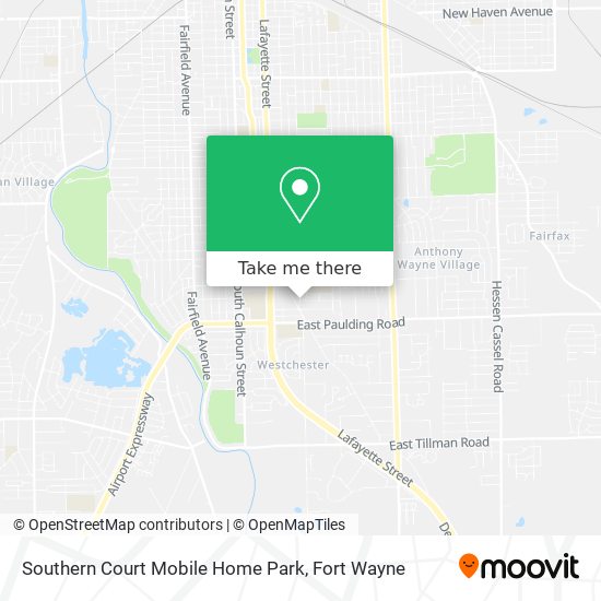Southern Court Mobile Home Park map