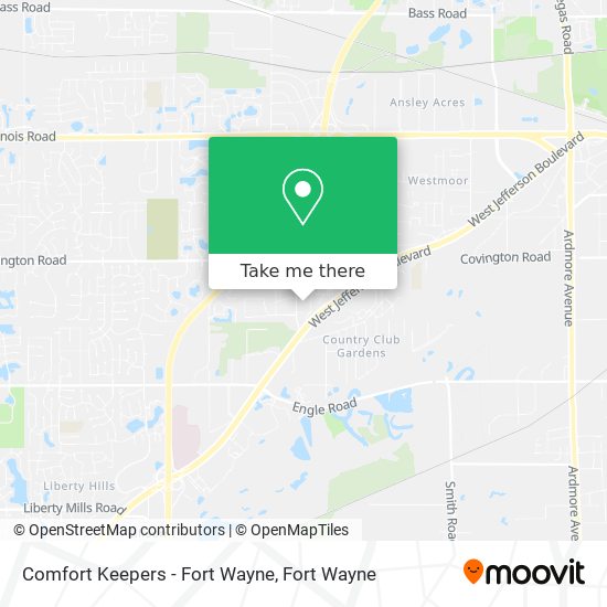 Comfort Keepers - Fort Wayne map