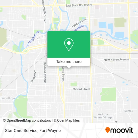 Star Care Service map