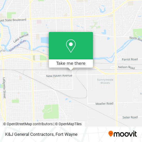 K&J General Contractors map