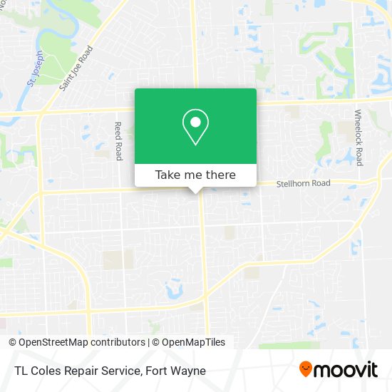 TL Coles Repair Service map