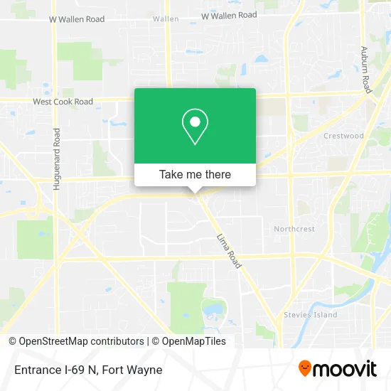 Entrance I-69 N map
