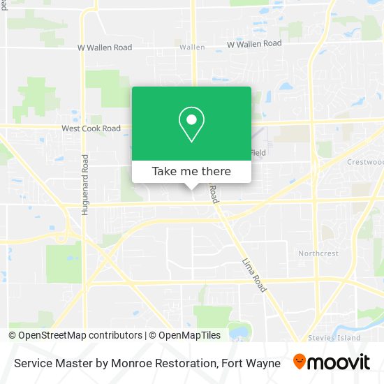 Service Master by Monroe Restoration map