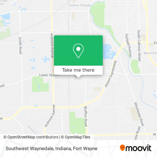 Southwest Waynedale, Indiana map