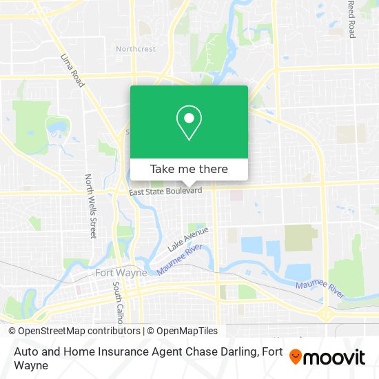 Auto and Home Insurance Agent Chase Darling map