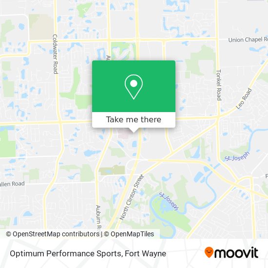 Optimum Performance Sports map
