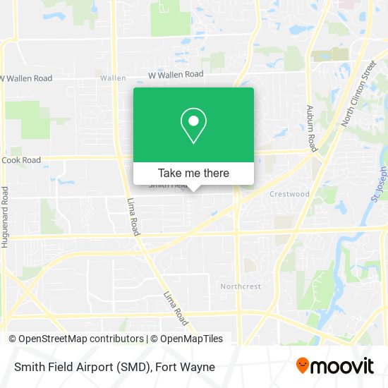 Smith Field Airport (SMD) map