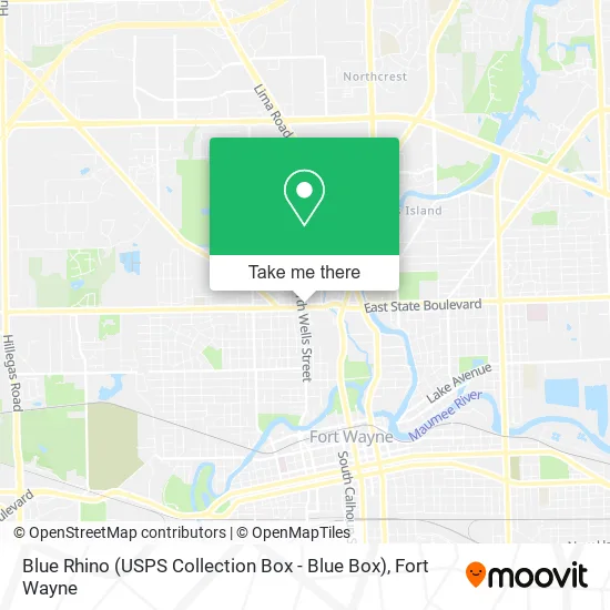 Blue Rhino (USPS Collection Box - Blue Box) map