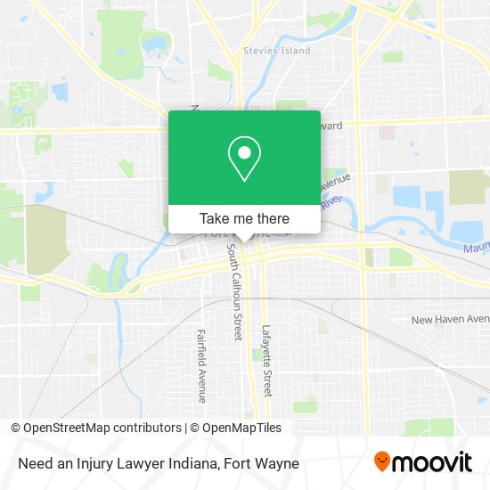 Need an Injury Lawyer Indiana map