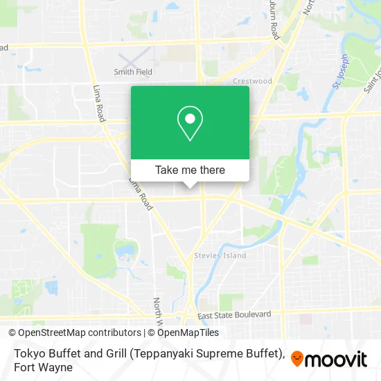Tokyo Buffet and Grill (Teppanyaki Supreme Buffet) map