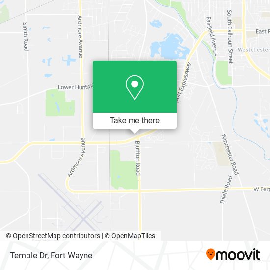 Temple Dr map