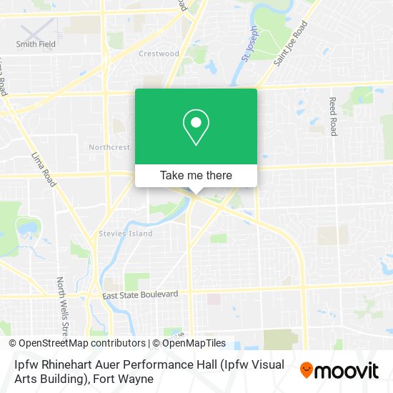Ipfw Rhinehart Auer Performance Hall (Ipfw Visual Arts Building) map