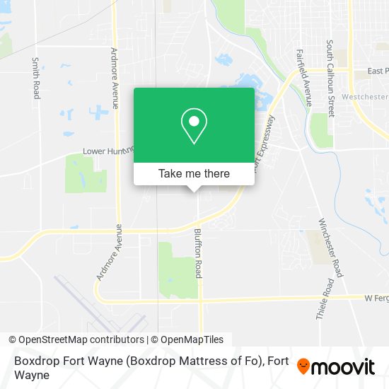 Boxdrop Fort Wayne (Boxdrop Mattress of Fo) map