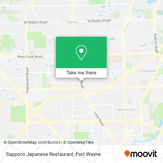 Mapa de Sapporo Japanese Restaurant