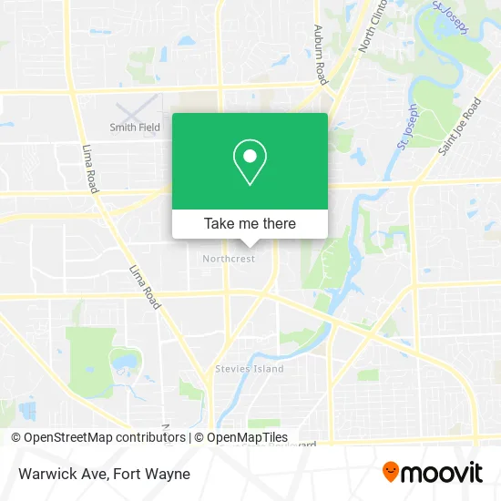 Mapa de Warwick Ave