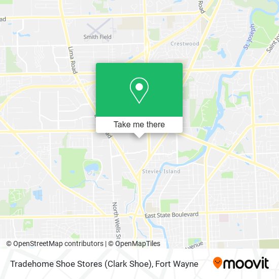 Tradehome Shoe Stores (Clark Shoe) map