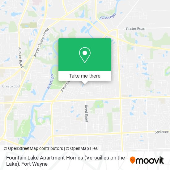 Fountain Lake Apartment Homes (Versailles on the Lake) map