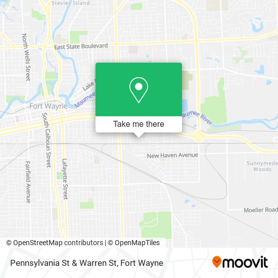 Pennsylvania St & Warren St map