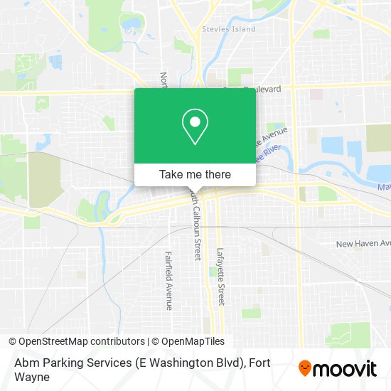 Mapa de Abm Parking Services (E Washington Blvd)